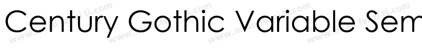 Century Gothic Variable SemiBold字体转换